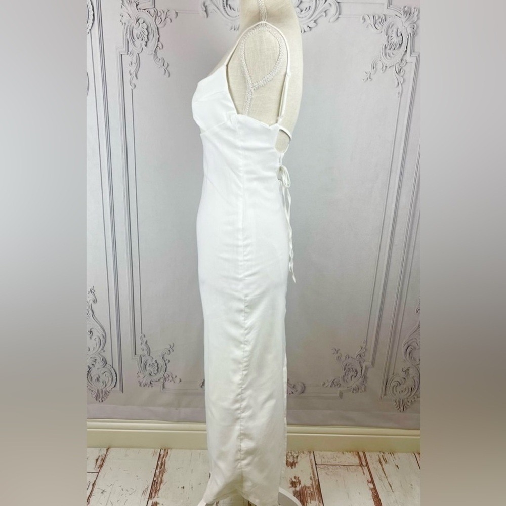 Casual Backless Cut Out Tie Back Spaghetti Straps Midi Dress - Picture 10 of 14